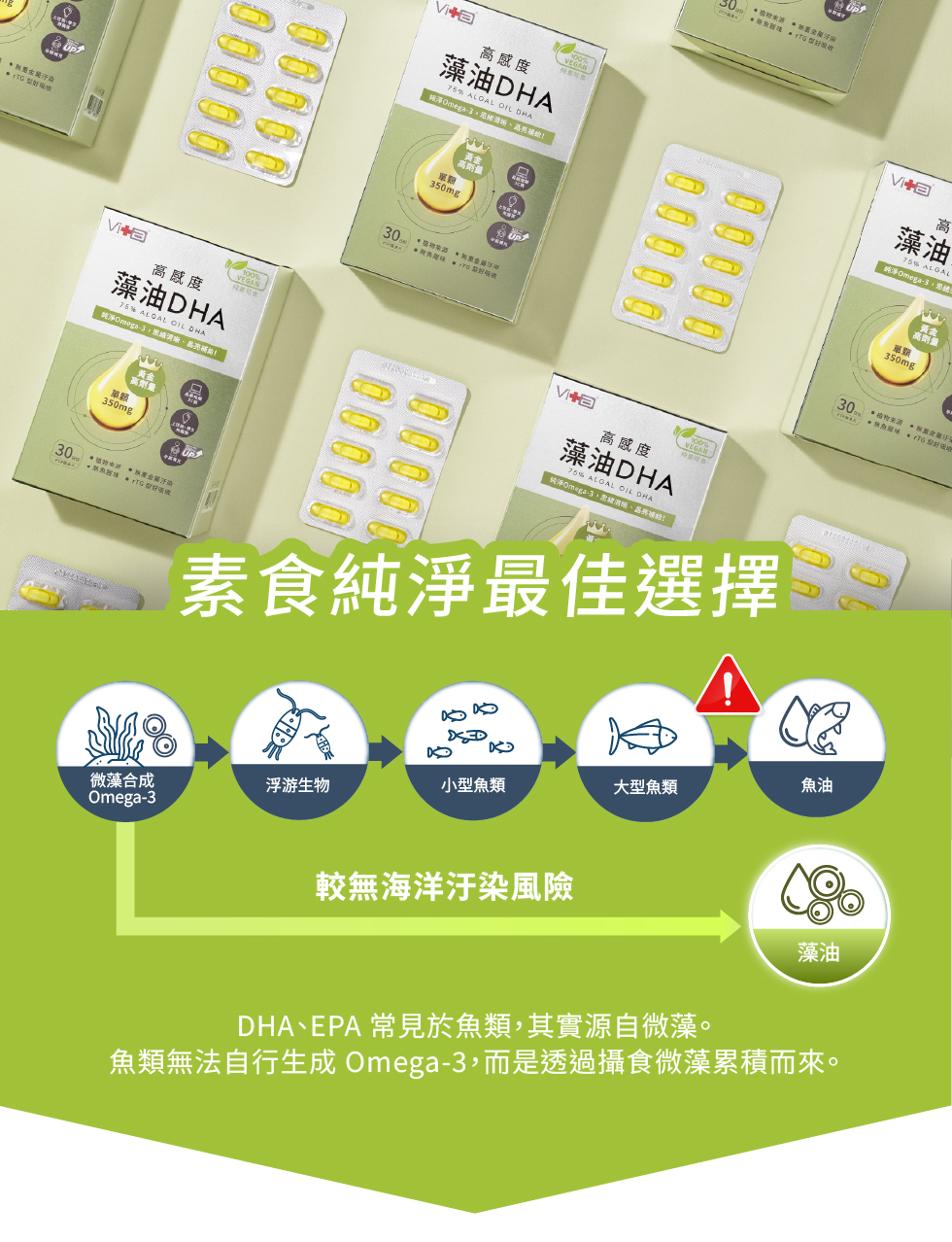 素食純淨、減少海洋汙染、減少毒素累積