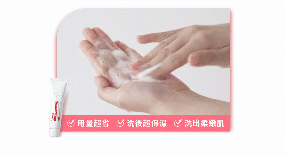 蜜花酸晶洗顏霜使用步驟