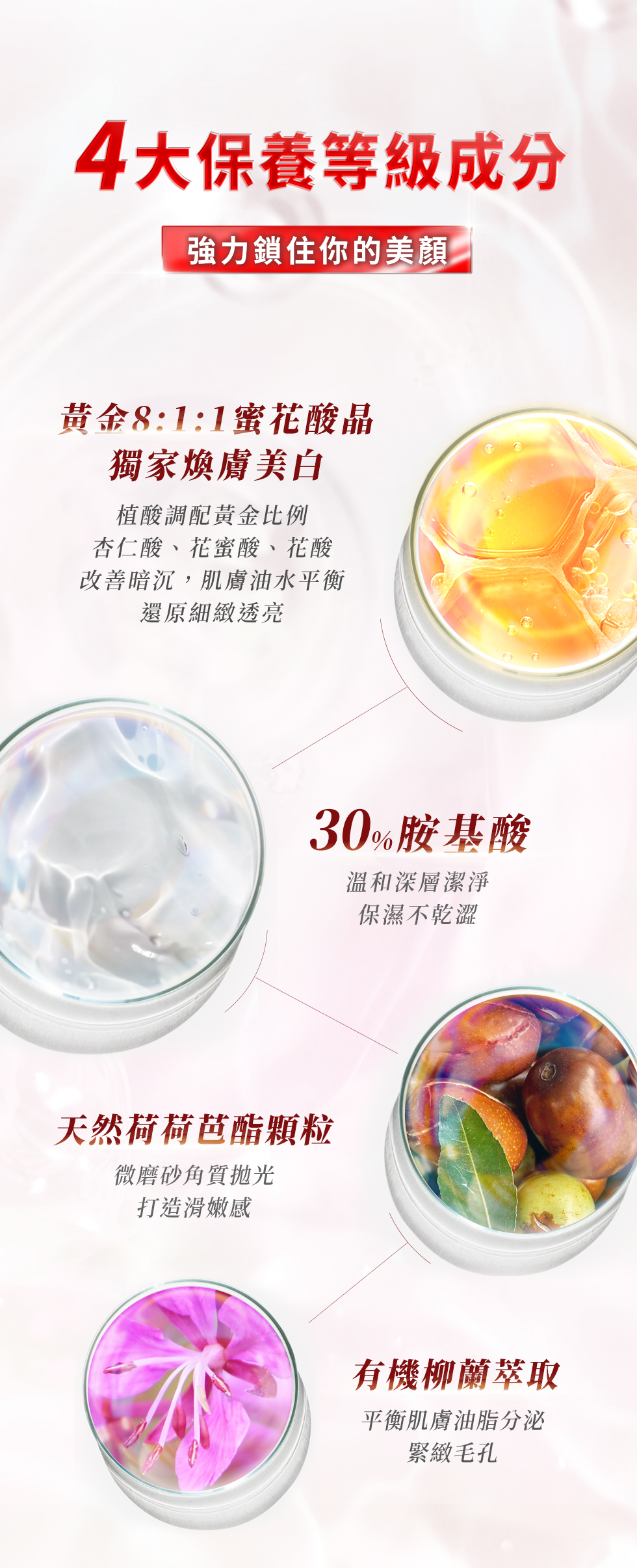 4大保養等級成分
