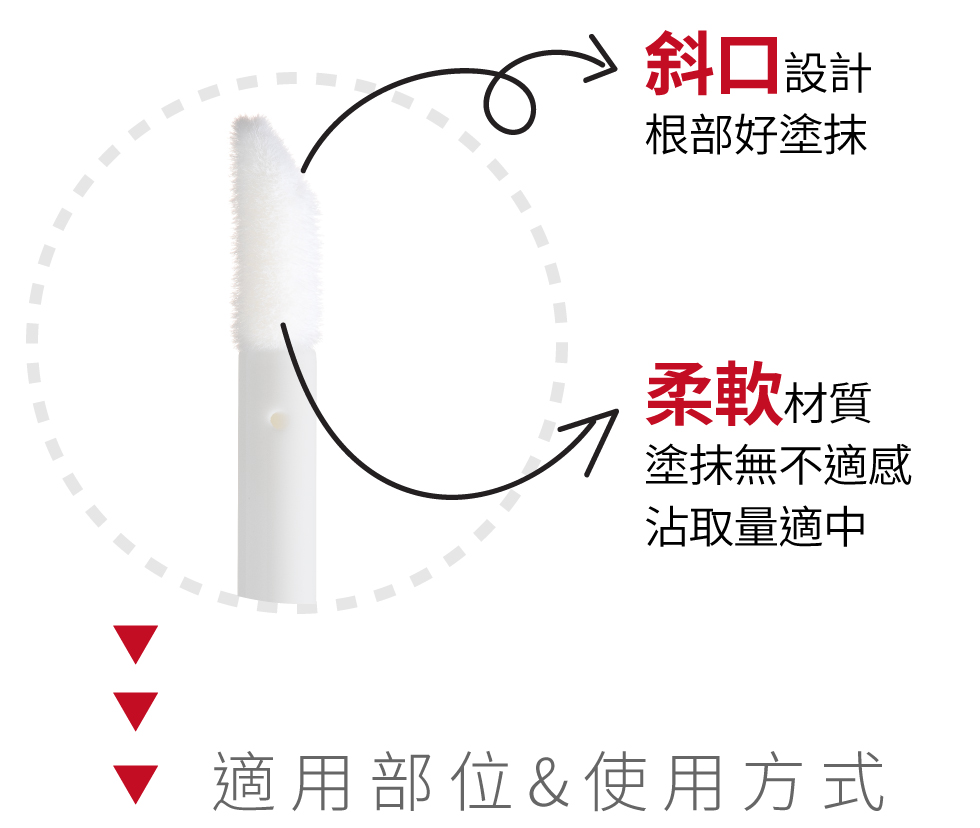 睫毛纖長液特殊刷頭