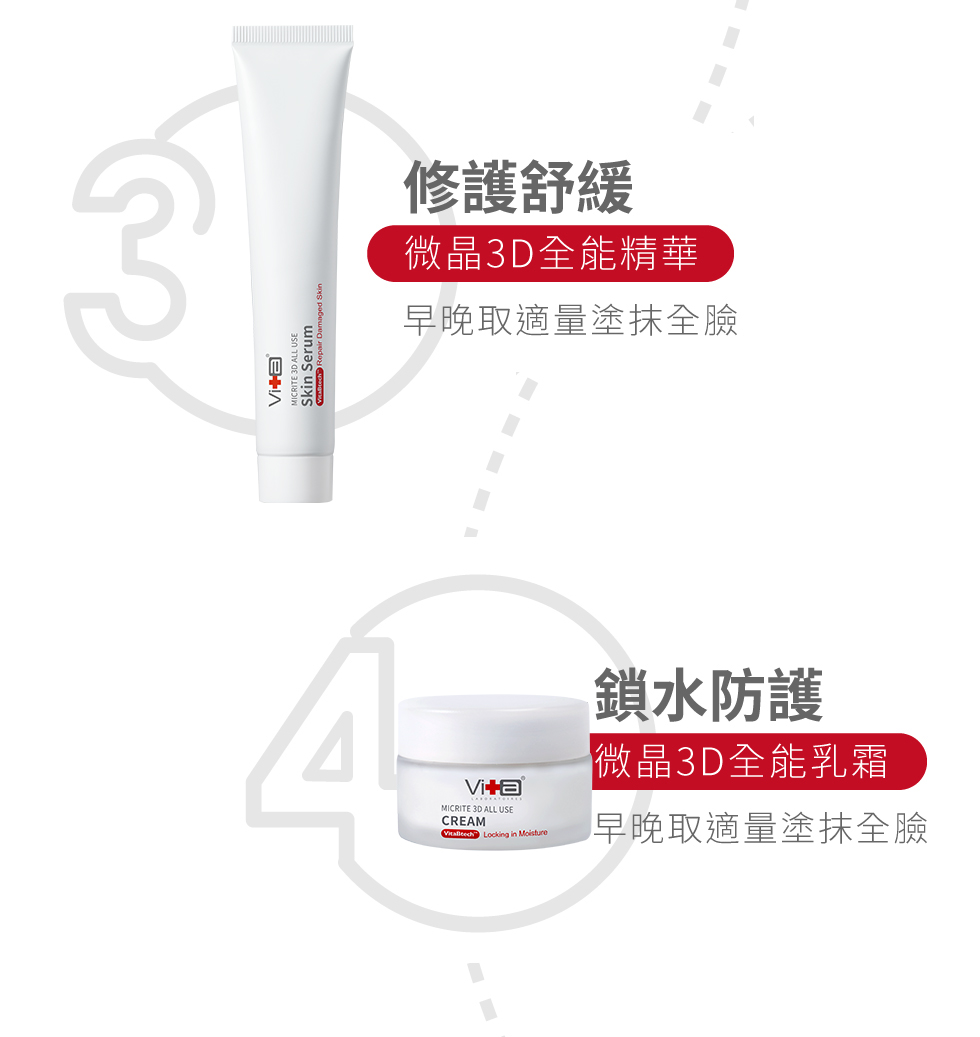 微晶3D全能精華(VitaBtech升級版) 使用步驟