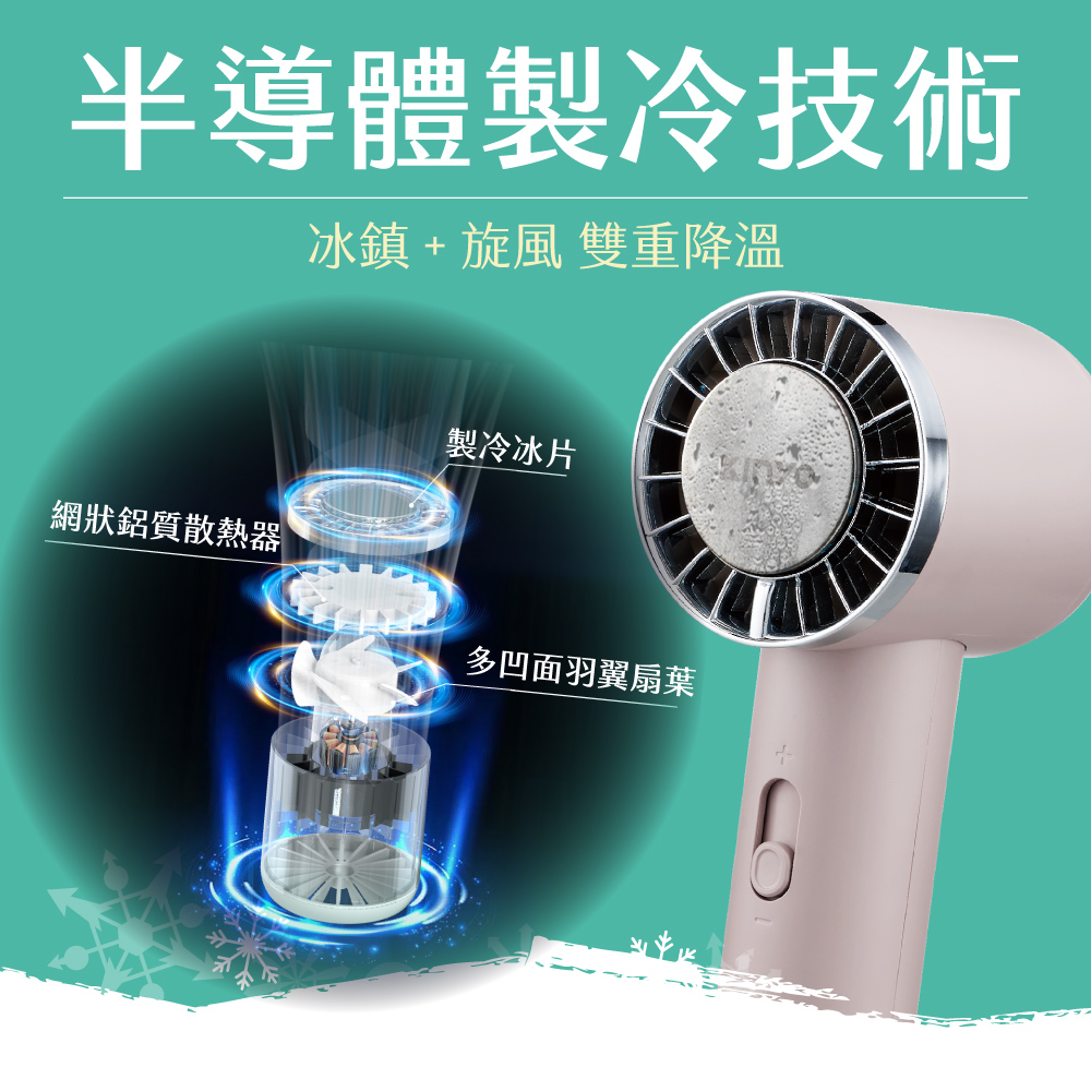 KINYO｜冰旋風充電風扇 UF-3020